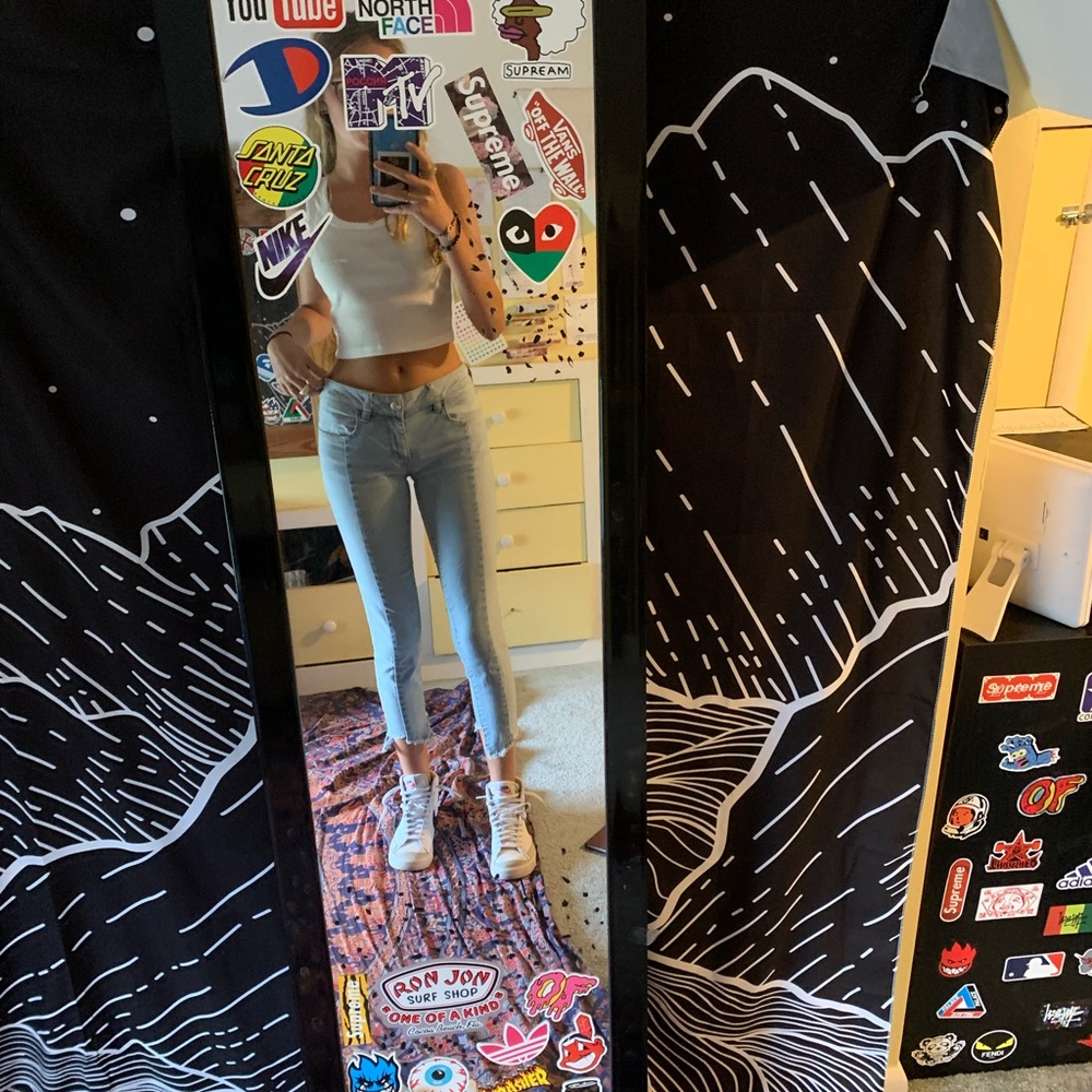 split tone ae jeans